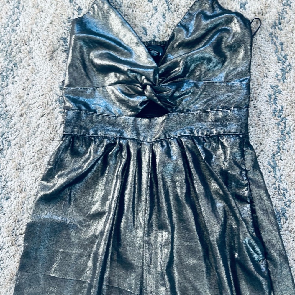 Angie Shimmering Silver Jumpsuit - Picture 4 of 9